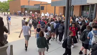 Lawrence High School students hold walkout