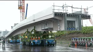 Heavy machinery & modern bridge building technology make bridge construction process amazingly fast