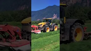 JCB Fastrac 8330 with Kuhn triple mowers😍 - Agriculture Technology🍚