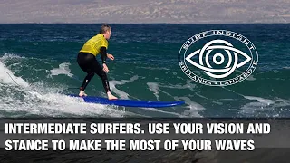 Surf Insight : Intermediate surfers. Use your vision and stance to make the most of your waves