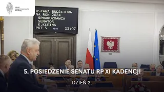 5. posiedzenie Senatu RP XI kadencji - dzień 2