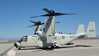 V-22 Osprey | 4K , Start up, Take Off from Mesa Gateway