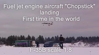 F-35B RC fuel jet VTOL "chopstick" landing