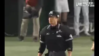 Ohtani hitting a home run ball through the roof the the Tokyo Dome. #shorts