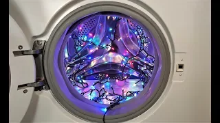 Experiment - Christmas lights - in a Washing Machine