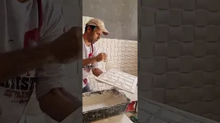 Como colar placas de gesso 3d na parede