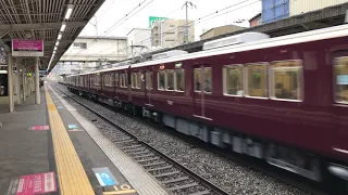 阪急8042f十三発車(空転有)