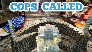 THEY CALLED THE COPS ... Playing The High Limit Coin Pusher Jackpot WON MONEY ASMR