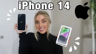 iPhone 14 UNBOXING & SET UP: new iPhone 14 in Midnight | Morgan Green