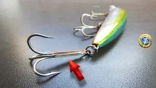 Homemade triple hook for fishing lures very useful for getting out of trouble Easy to make!