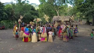 South Pacific Kastom dance in Vanuatu, Tanna Island, Isaka Village