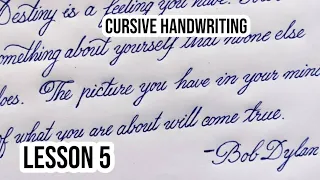 Cursive Handwriting course | Lesson 5 | lettering | Arslan Shafique