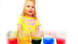 Радуга в стакане эксперимент для детей