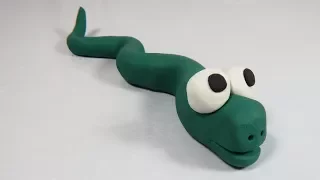 Cómo hacer una serpiente/culebra de plastilina paso a paso fácil, explicado, arcilla polimérica.