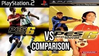 PES 6 PS2 Vs PSP