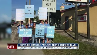 Group fights to get rid of massage parlors along Kennedy Blvd.