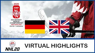 NHL 20 | IIHF Worlds 2020 | Germany - Great Britain | Virtual Highlights