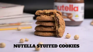 NUTELLA STUFFED COOKIE | Best cookie recipe ever | Eggless