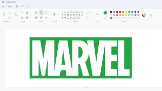 How to draw a green Marvel logo using MS Paint | How to draw on your computer