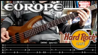 EUROPE - Rock the night (bass cover w/ Tabs & lyrics)