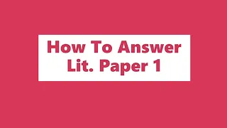How To Answer Literature Paper 1 Qs (A Christmas Carol AQA)