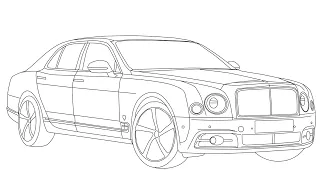 Bentley Mulsanne 6 75 Edition by Mulliner 2020 How to Create Drawing Vector Illustrator