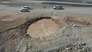 Moving geyser impacting major roadway in Imperial County