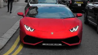 Swarovski Diamonds Covered Lamborghini Huracan driving in London!