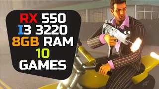 RX 550 + I3 3220 & 8gb Ram - Test In 10 Games