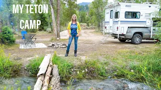 RAINY DAY & COOKING GOURMET | MY CAMP IN THE TETONS | Spread Creek Campground | Van Life | Nomad