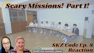 Stray Kids in a Scary Situation?! Part 1! | Two Women React to SKZ Code Ep. 8 Reaction