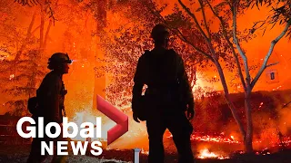 California wildfires: Residents work to try and save homes from flames