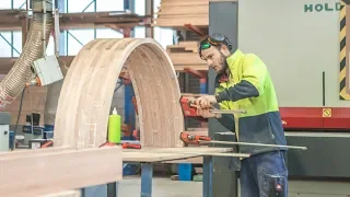 Curved Hardwood Door Frame in the Making!