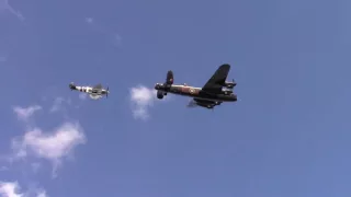 BBMF Flypast Lancaster PA474 spitfire AB910   Waingroves Derbyshire  11 9 16