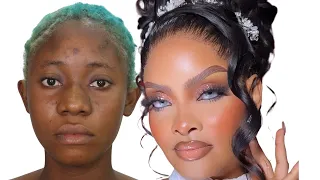 CLEAN BEAT😱100M VIEWS⬆️ BRIDE👆VIRAL video 💣BOMB🔥 😱MUST WATCH 😳 BRIDAL MAKEUP AND HAIR TRANSFORMATION