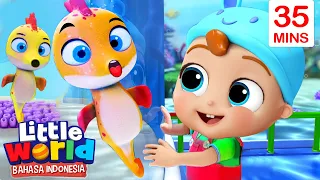 Ayo Pergi Ke Akuarium Bersama | Kartun Anak | Little World Bahasa Indonesia