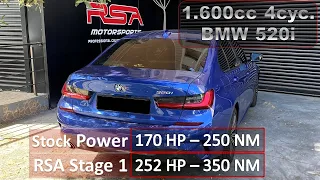 BMW G20 1.600cc 320i RSA Motorsports Stage1 | +82hp + 100nm | 100 -200 kmh Test |