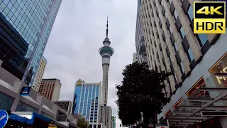 【4K HDR】Walk Tour Around Sky Tower Auckland City New Zealand!