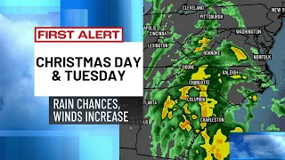 First Alert For Rain Later On Christmas Day, Tuesday