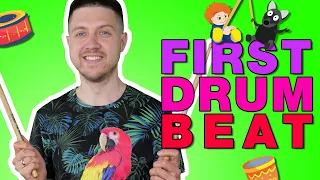 Drum Lessons for Kids! Your FIRST Drum Beat. Beat Band!