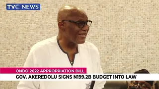 WATCH | Gov. Akeredolu Signs N199.2B Budget Into Law