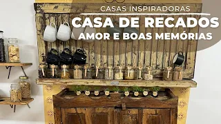 CASA COM MENSAGENS, MUITA ARTE, GARIMPO E SABEDORIA DE VIDA