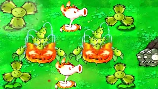 No Sun Hardest Challenge - Pea Fountain - Plants vs Zombies Hybrid fun gameplay | PVZ HARDEST MOD