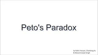 Peto's Paradox - Why Larger Animals Do Not Get Cancer