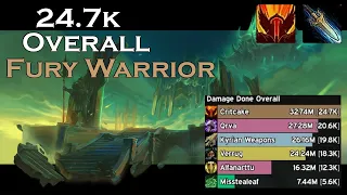 NW +25 | 24.7k Overall DPS | Kyrian Fury Warrior