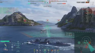 Akatsuki | RPF | solo warrior 1 vs 6 | double throw | double strike | World of Warships | destroyer