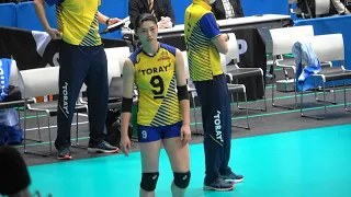 Vリーグ女子　東レアローズ　黒後愛選手 サーブ　2021/02/21