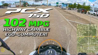 Honda PCX150 on the Highway? // 102 MPG Eco Commuter!