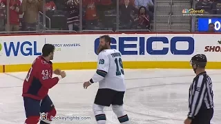 Joe Thornton vs Tom Wilson Dec 4, 2017