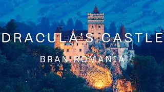 Замок графа Дракулы, Бран, Румыния, Транcильвания. Путешествие в замок Влада Цепеша с дрона 4К.